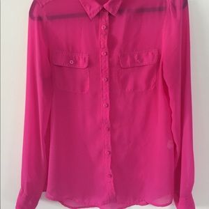 Pink sheer blouse